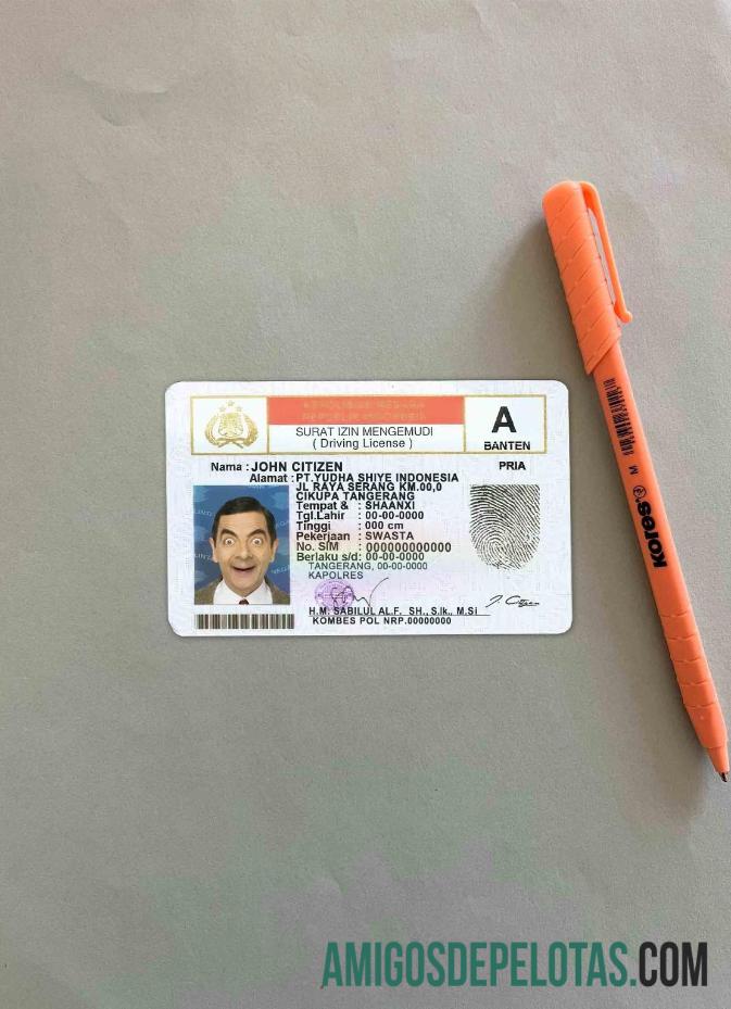 Indonésia DL fotovisual frontal modelo